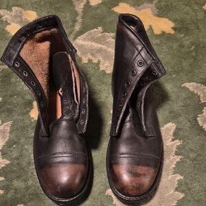 Frye Black and Brown Leather Interior